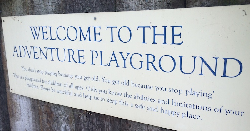 Playground sign